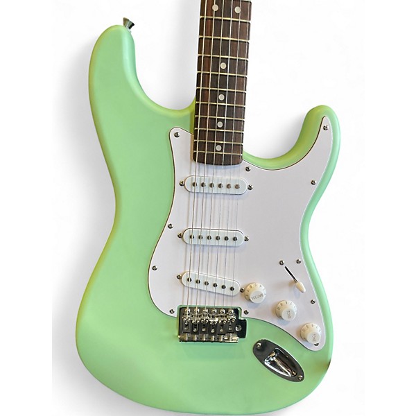 Used Squier Standard Stratocaster Surf Green Solid Body Electric Guitar