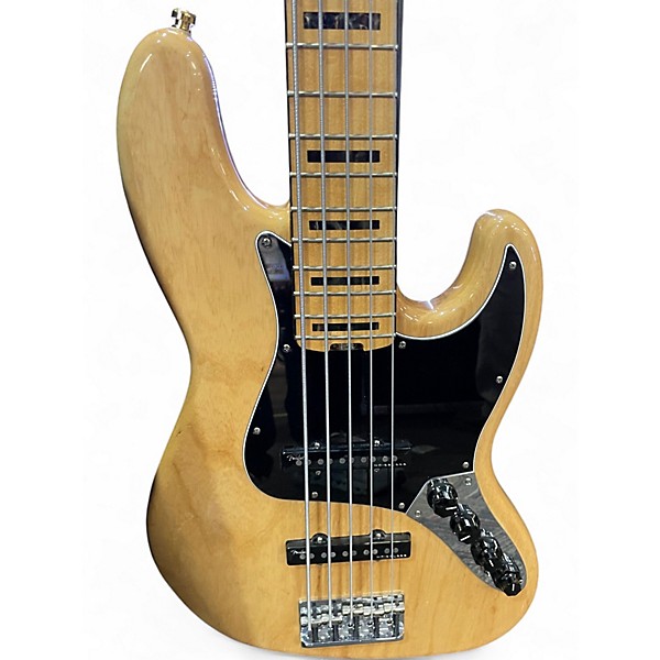 Used Fender American Elite Jazz Bass 5 String Natural Electric Bass Guitar