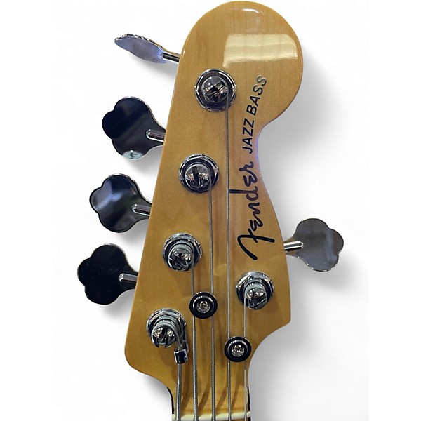 Used Fender American Elite Jazz Bass 5 String Natural Electric Bass Guitar