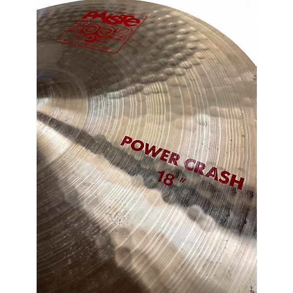 Used Paiste 18in 2002 Power Crash Cymbal