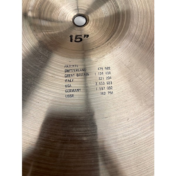 Used Paiste 15in 2002 Sound Edge HiHat Bottom Cymbal