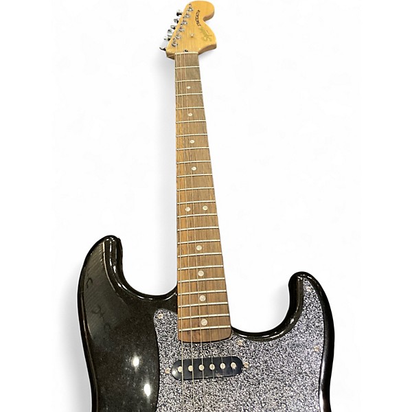 Used Squier Affinity Stratocaster Metallic Black Solid Body Electric Guitar