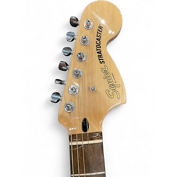 Used Squier Affinity Stratocaster Metallic Black Solid Body Electric Guitar