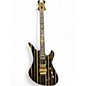 Used Schecter Guitar Research sinister custom-s Black and Gold Solid Body Electric Guitar thumbnail