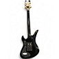 Used Schecter Guitar Research sinister custom-s Black and Gold Solid Body Electric Guitar