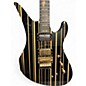 Used Schecter Guitar Research sinister custom-s Black and Gold Solid Body Electric Guitar