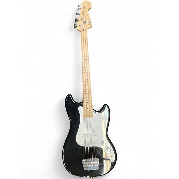Used Squier Bronco Black Electric Bass Guitar