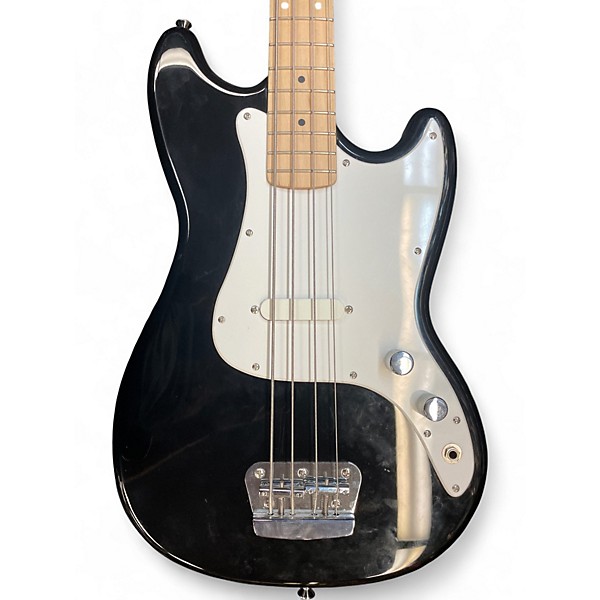 Used Squier Bronco Black Electric Bass Guitar