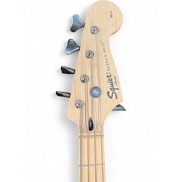 Used Squier Bronco Black Electric Bass Guitar