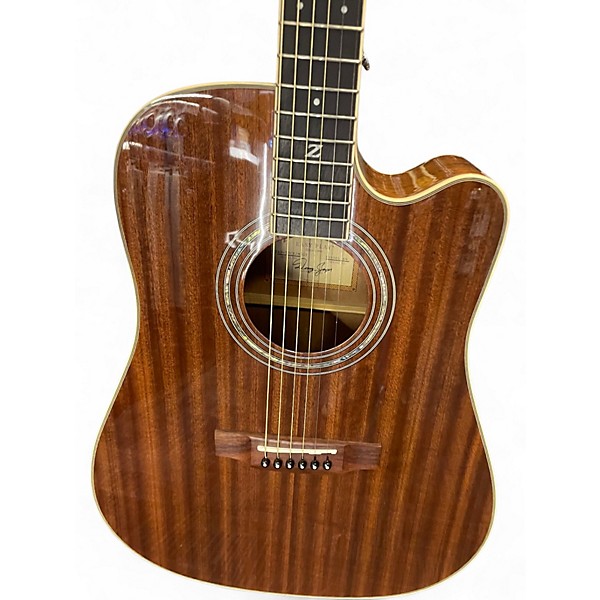 Used Zager zad50ce mahagony Acoustic Electric Guitar