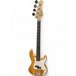 Used Glarry BASS Natural Electric Bass Guitar