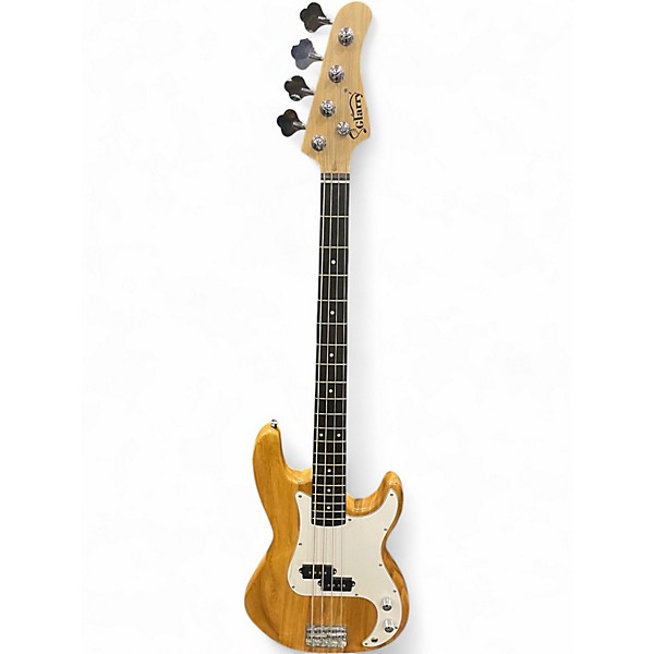Used Glarry BASS Natural Electric Bass Guitar