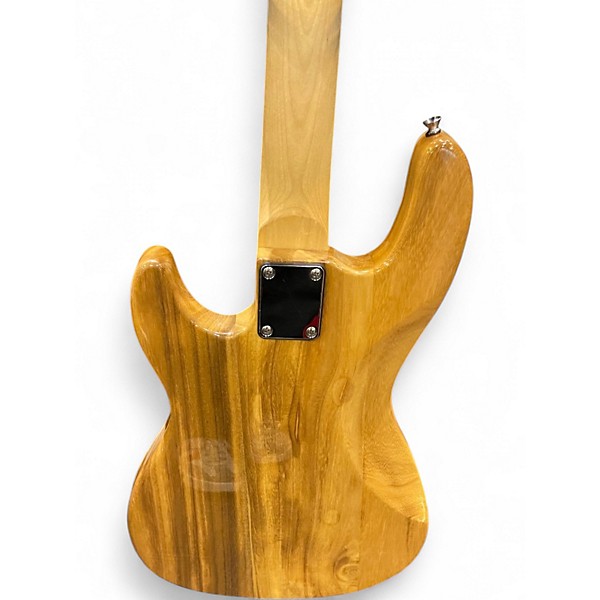 Used Glarry BASS Natural Electric Bass Guitar
