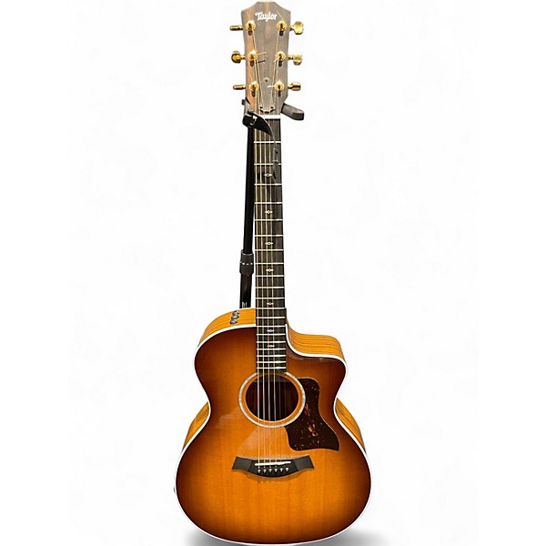 Used Taylor Sunset Blvd 214CE DLX Series Sandburst Acoustic Electric Guitar