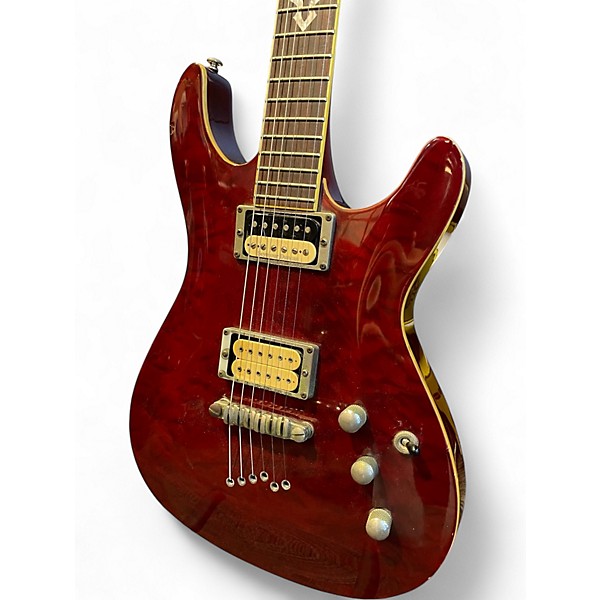 Used Ibanez SZ520QM Trans Red Solid Body Electric Guitar