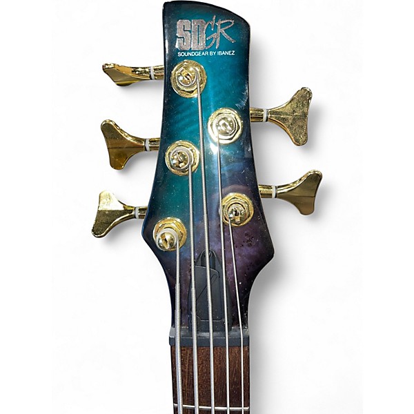 Used Ibanez SR405EPBDX 5 String SEAFLOOR BURST Electric Bass Guitar