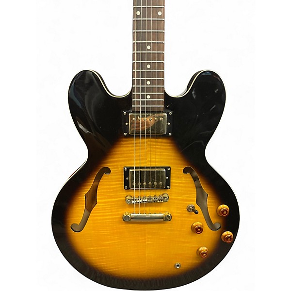 Used Epiphone Dot Deluxe VS Sunburst Hollow Body Electric Guitar