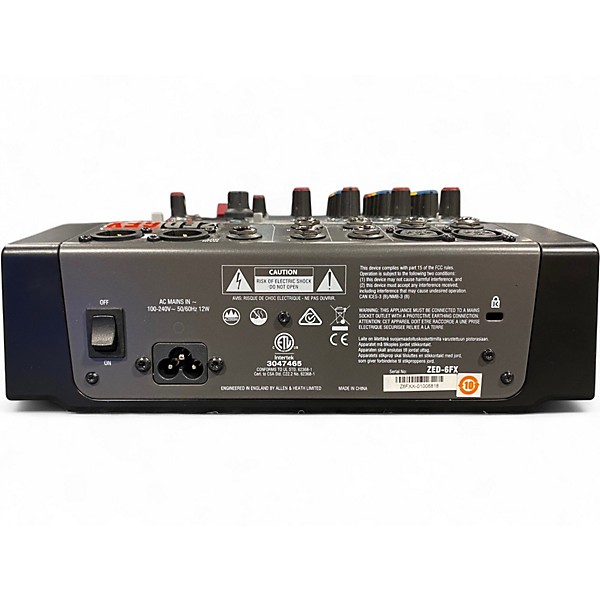 Used Allen & Heath ZED6FX Unpowered Mixer
