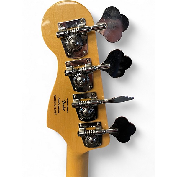 Used Squier PJ Fretless Bass sunburst Electric Bass Guitar