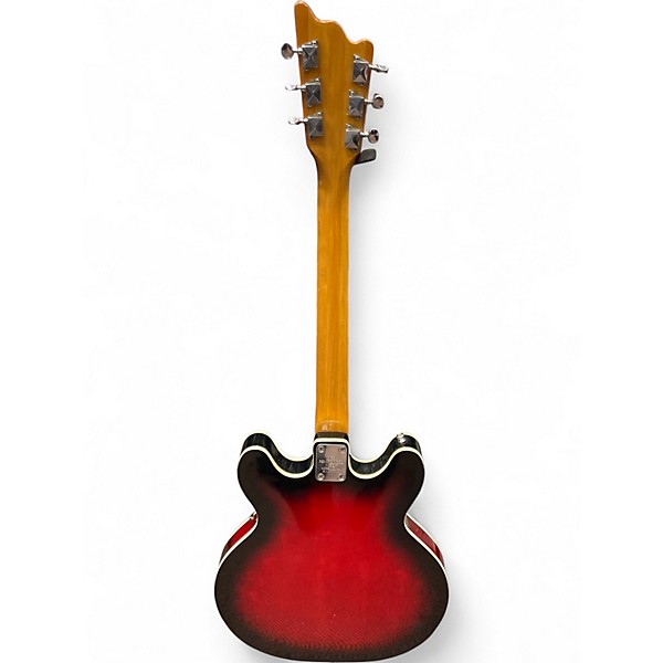 Used Univox Custom Crimson Red Burst Hollow Body Electric Guitar