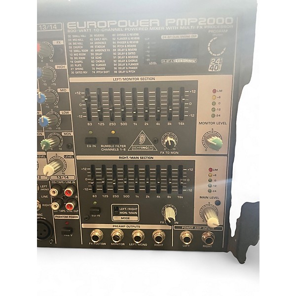 Used Behringer europower pmp2000 Powered Mixer