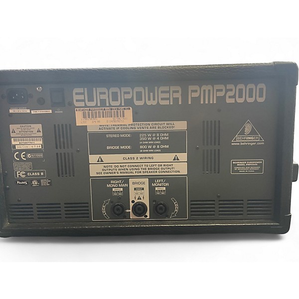 Used Behringer europower pmp2000 Powered Mixer