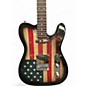 Used Leo Jaymz TELECASTER STYLE AMERICAN FLAG Solid Body Electric Guitar