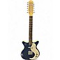 Used 2002 Danelectro DC12 Blue Sparkle Solid Body Electric Guitar thumbnail