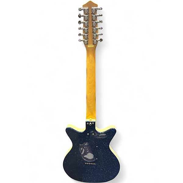 Used 2002 Danelectro DC12 Blue Sparkle Solid Body Electric Guitar