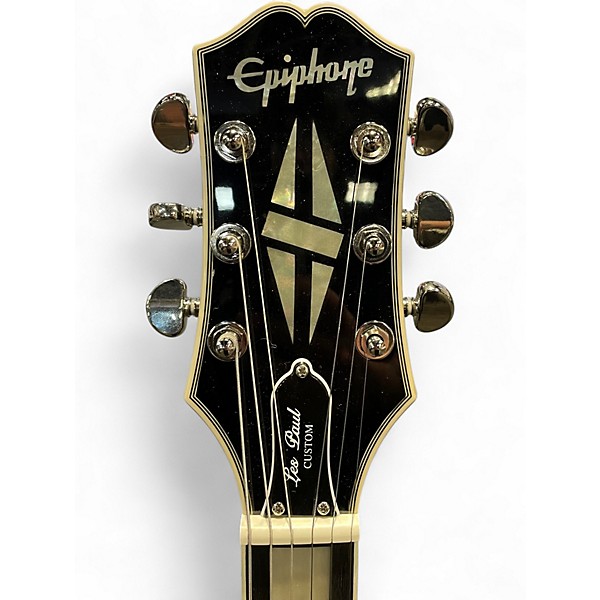 Used Epiphone Les Paul Custom Silver Burst Solid Body Electric Guitar