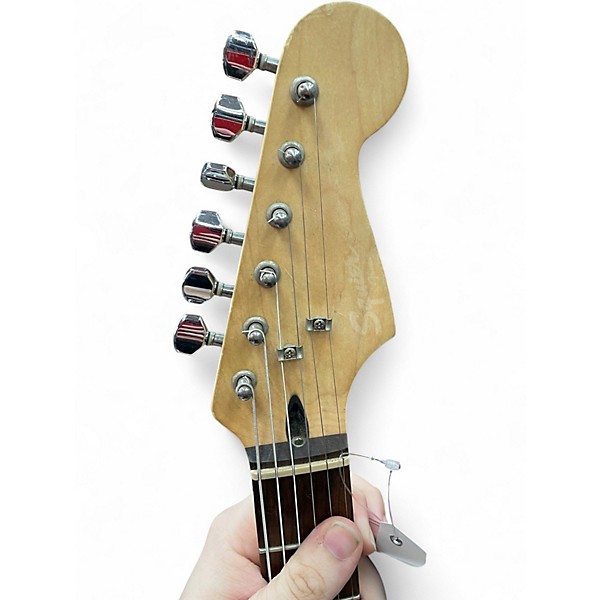 Used Squier Standard Telecaster Crimson Red Trans Solid Body Electric Guitar