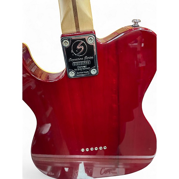Used Squier Standard Telecaster Crimson Red Trans Solid Body Electric Guitar