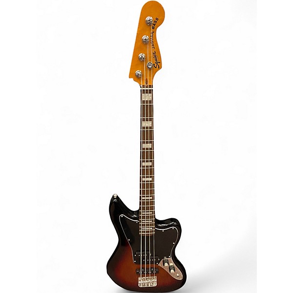Used Squier JAGUAR BASS 3 Color Sunburst Electric Bass Guitar