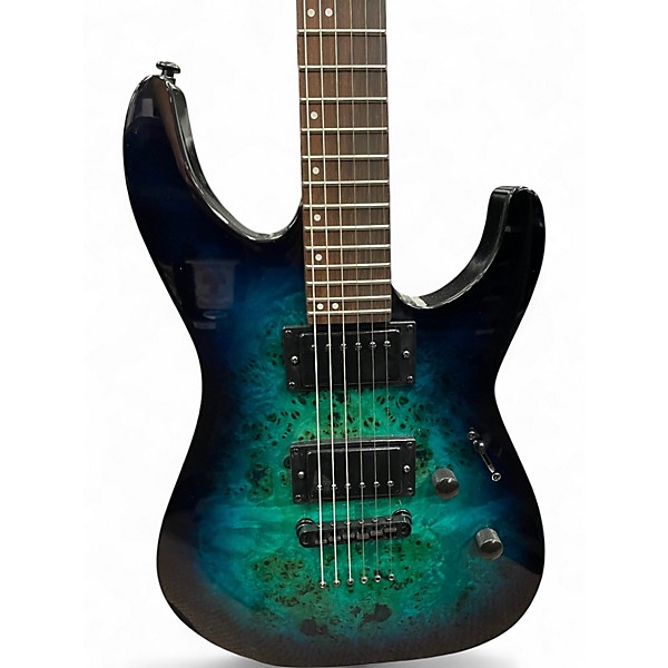 Used ESP LTD M-2000X Blue Burst Solid Body Electric Guitar