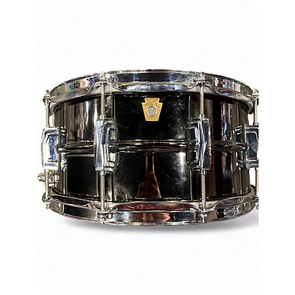 Used Ludwig 14in BLACK BEAUTY BLACK CHROME Drum