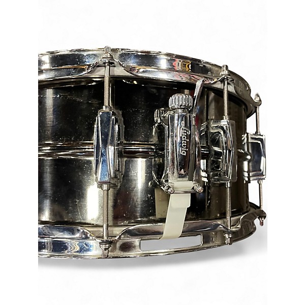 Used Ludwig 14in BLACK BEAUTY BLACK CHROME Drum