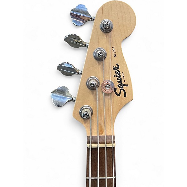 Used Squier Mini Bass Red Electric Bass Guitar