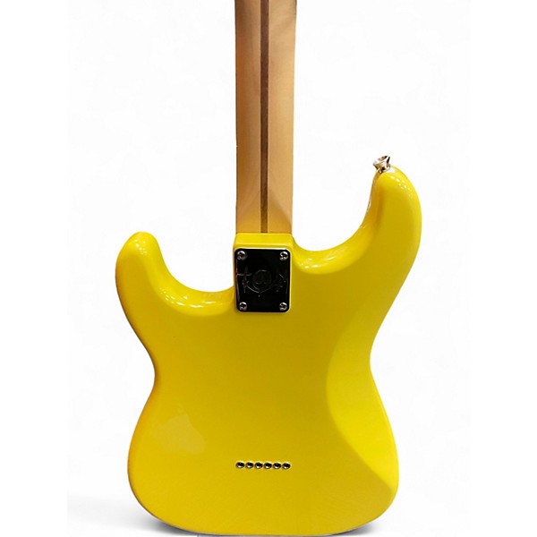 Used Fender Tom Delonge Signature Stratocaster Yellow Solid Body Electric Guitar