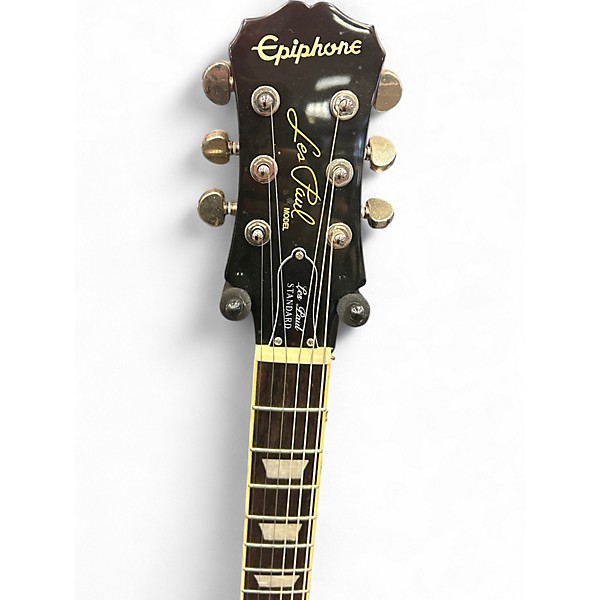 Used Epiphone Les Paul Standard Left Handed Black Electric Guitar