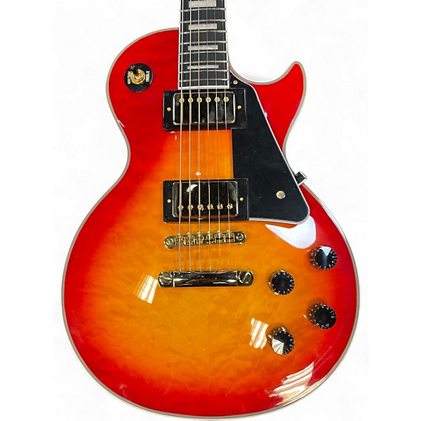 Used Epiphone Les Paul Custom Cherry Sunburst Solid Body Electric Guitar
