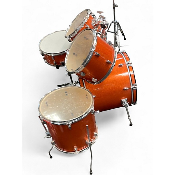 Used Yamaha 5 Piece RYDEEN ORANGE GLITTER Drum Kit
