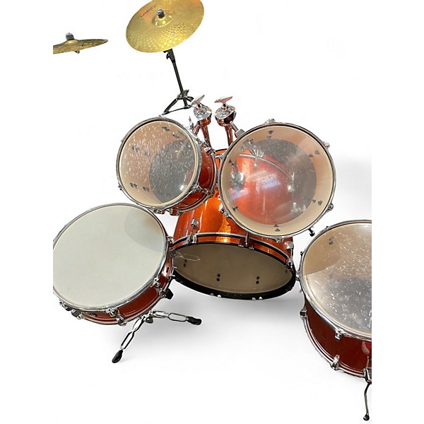 Used Yamaha 5 Piece RYDEEN ORANGE GLITTER Drum Kit