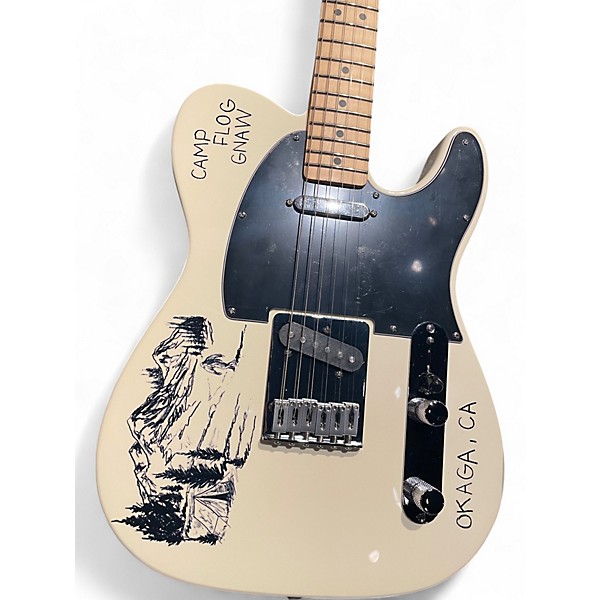 Used Fender Camp Flog Gnaw Standard Telecaster White Solid Body Electric Guitar