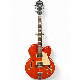 Used Ibanez AF75 Orange Hollow Body Electric Guitar