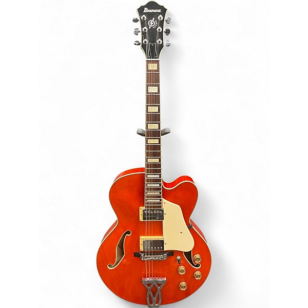 Used Ibanez AF75 Orange Hollow Body Electric Guitar