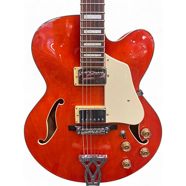 Used Ibanez AF75 Orange Hollow Body Electric Guitar