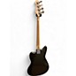 Used Squier Short Scale Vintage Modified Jaguar Metallic Silver Electric Bass Guitar