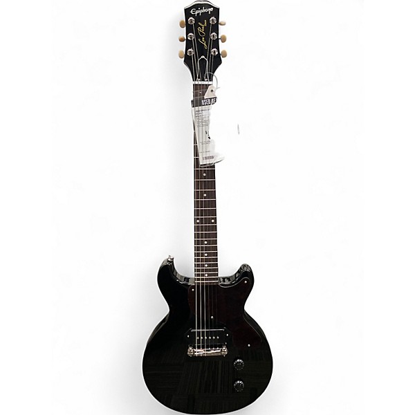 Used Epiphone Les Paul Double Cut Junior Black Solid Body Electric Guitar