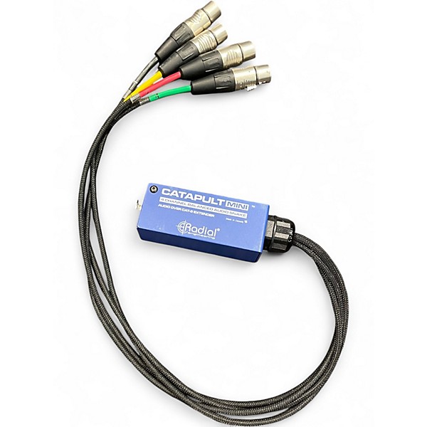 Used Radial Engineering CATAPULT MINI 4 CHANNEL BALANCED AUDIO SNAKE OVER CAT 5 Signal Processor