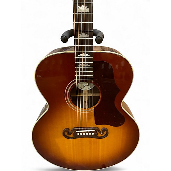 Used Gibson sj200 studio rosewood Natural Acoustic Electric Guitar